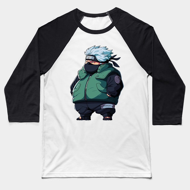 fat kakashi Baseball T-Shirt by weirdesigns